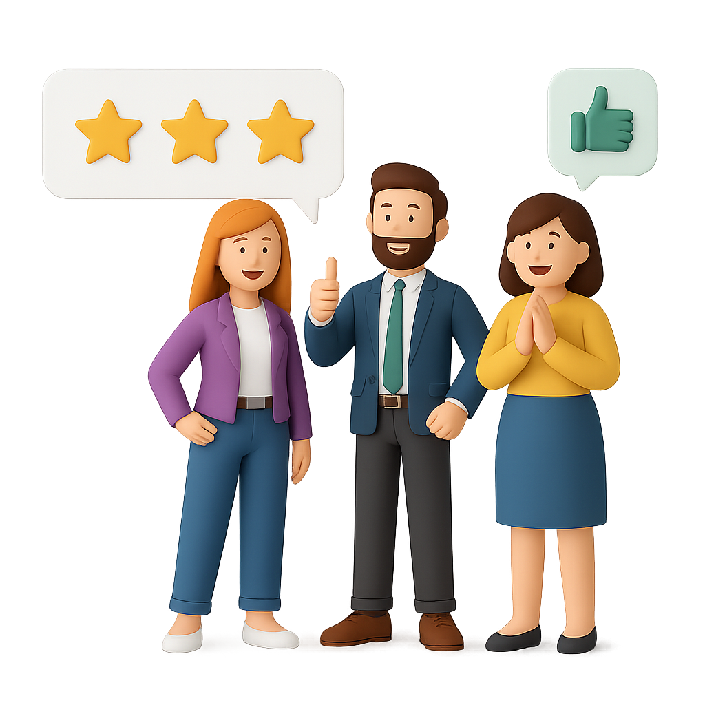 Testimonial section illustration